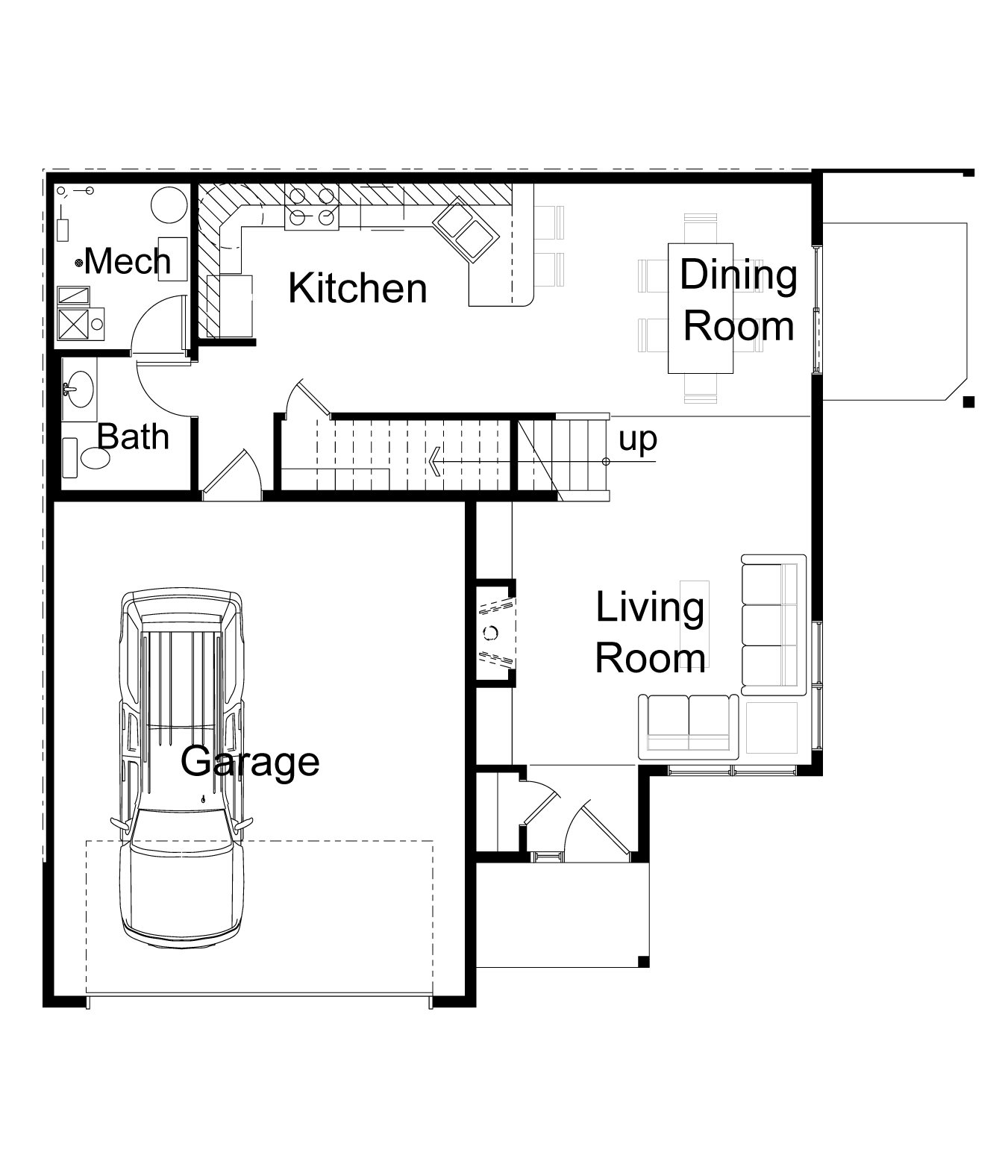 Glacial Valley main-level floor plan