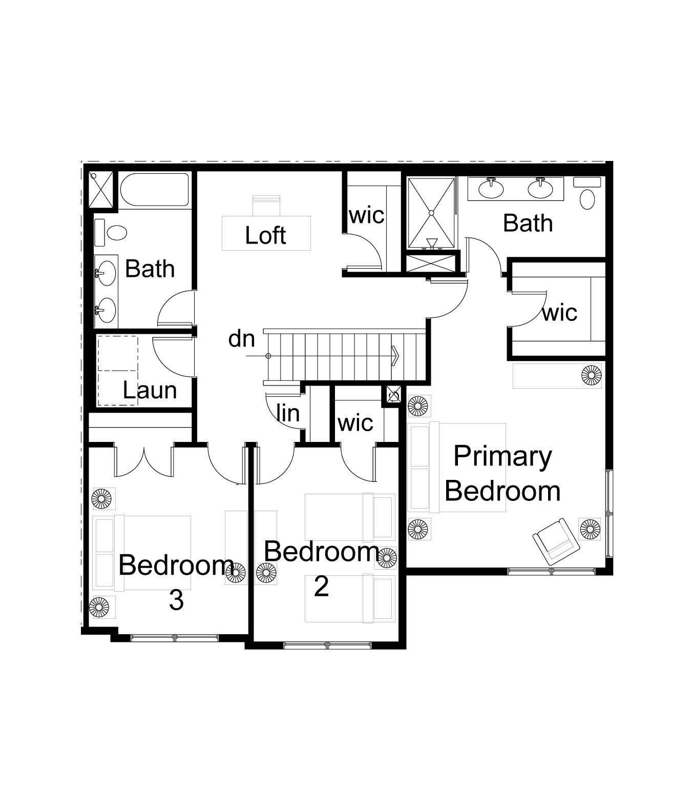 Glacial Valley upper-level floor plan
